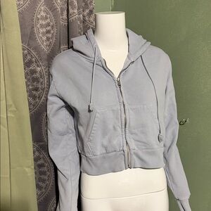 Brandy Melville Sky Blue Cropped Jacket